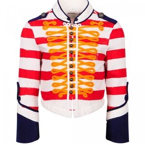 Stella McCartney Kids Military Band Jacket Striped